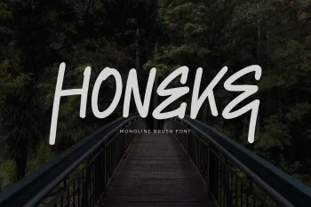 Monoline Brush Font