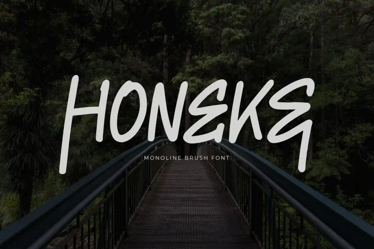 Monoline Brush Font