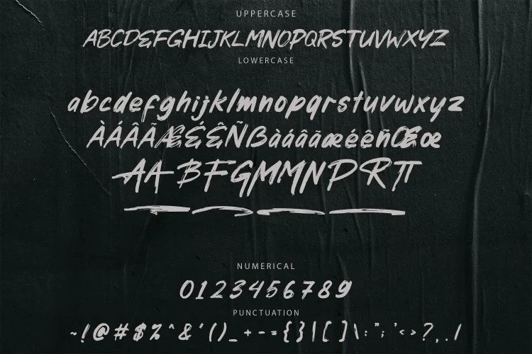 Rough Brush Font